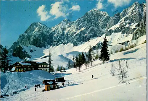 23174 - Steiermark - Schladming , Türlwandhütte mit Schilift , Torstein , Mitterspitz , Hoher Dachstein - gelaufen 1970