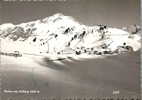 23176 - Vorarlberg - Stuben am Arlberg , Panorama - gelaufen 1956