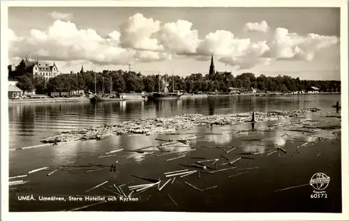 23183 - Schweden - Umea , Umeälven , Stara Hotellet och Kyrkan