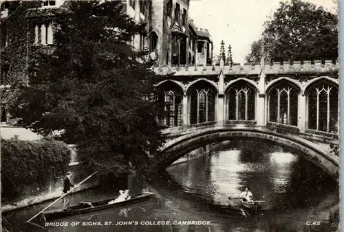 23238 - Großbritannien - Cambridge , Bridge of sighs , St. John's College - gelaufen 1962