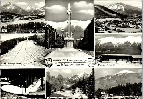 23239 - Tirol - Innsbruck , Olympische Winterspiele 1964 , Igls , Seefeld , Eisstadion , Sprungschanze , Mehrbildkarte - gelaufen 1964