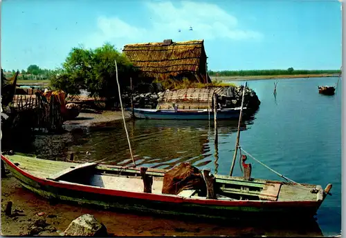 23242 - Italien - Lignano Sabbiadoro , Casoni per pescatori , Fischerhütte - gelaufen 1963