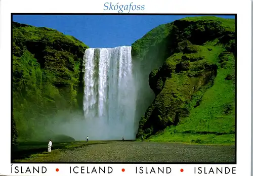 23246 - Island - Skogafoss , Wasserfall - gelaufen 2002