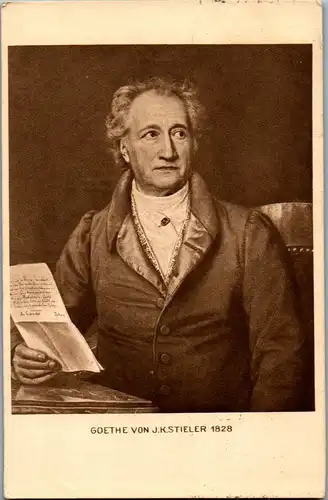 23260 - Berühmtheiten - Goethe von J. K. Stieler 1828 - gelaufen 1927