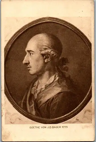 23261 - Berühmtheiten - Goethe von J. D. Bager 1773 - gelaufen 1927