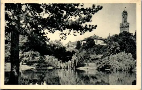 23279 - Deutschland - Bad Homburg v. d. Höhe , Schloß mit Weißem Turm - gelaufen 1953