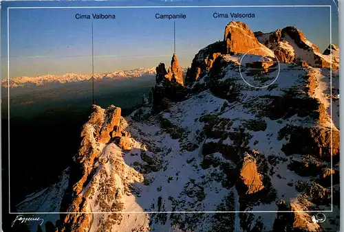 23297 - Italien - Rifugio Torre de Pisa , Latemarhütte , Cima Valbona , Campanile , Cima Valsorda - gelaufen 1994