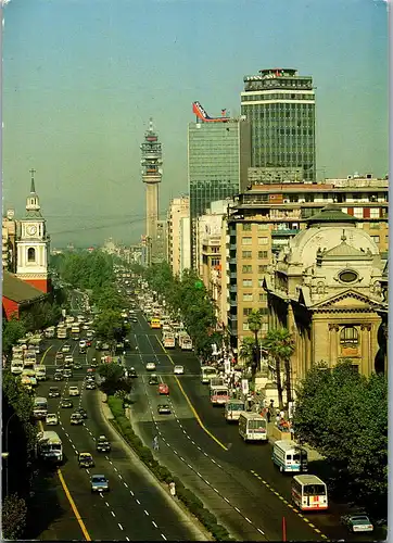 23299 - Chile - Santiago de Chile , View of Bernardo O' Higgins Avenue , Pan Am - gelaufen 1994