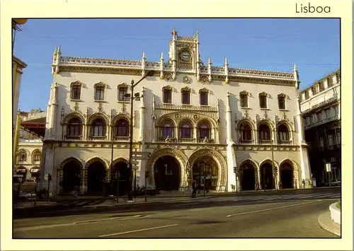 23311 - Portugal - Lissabon , Lisboa , A Estacao do Rossio , Estilo Neo Manuelino - gelaufen 2002