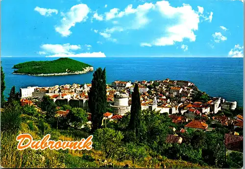 23337 - Kroatien - Dubrovnik , Panorama - gelaufen