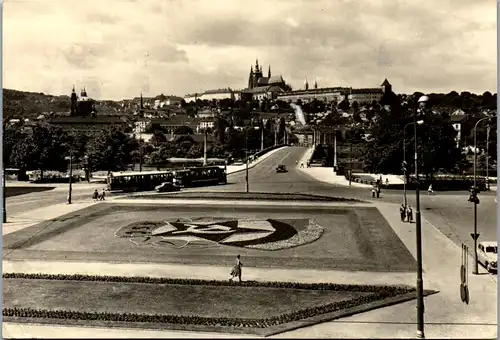 23350 - Tschechische Republik - Prag , Prazsky hrad a Manesuv most - gelaufen 1963