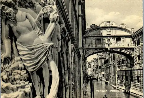 23361 - Italien - Venezia , Ponte die Sospiri , Seufzerbrücke - gelaufen 1958