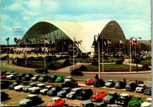 23370 - Frankreich - Paris , Puteaux Courbevoie , Rond Point de la Defense , Le Pavillon du C.N.I.T - gelaufen 1964