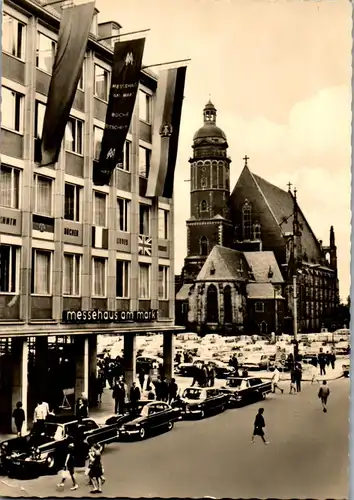 23380 - Deutschland - Leipzig , Messehaus am Markt und Thomaskirche - gelaufen 1969