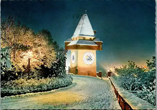 23385 - Steiermark - Graz , Uhrturm am Schloßberg - gelaufen 1969