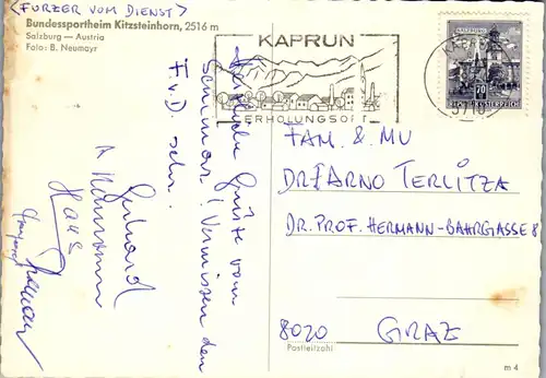 23393 - Salzburg - Kitzsteinhorn , Bundessportheim - gelaufen 1974