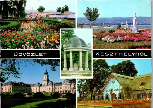 23402 - Ungarn - Keszthelyröl , Keszthely , Mehrbildkarte - gelaufen