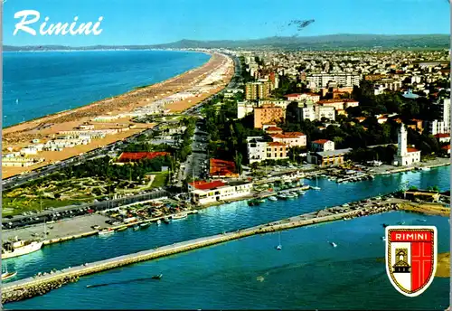 23421 - Italien - Rimini , Panorama - gelaufen 1972