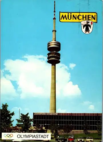 23429 - Deutschland - München , Olympiastadt , Fernsehturm - gelaufen