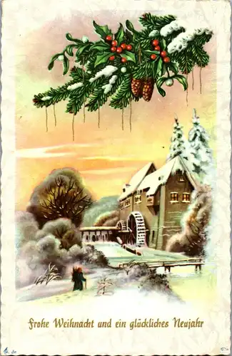 23432 - Glückwunsch - Frohe Weihnacht und ein glückliches Neujahr - gelaufen 1965
