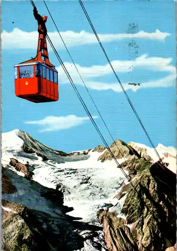23450 - Tirol - Blick von der Patscherkofelbahn gegen Stubaier Gletscher , Seilbahn - gelaufen 1968