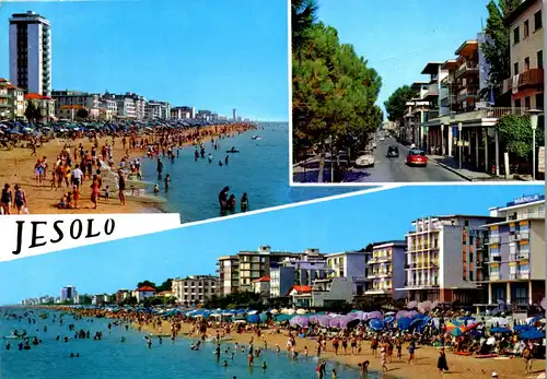 23456 - Italien - Jesolo , Mehrbildkarte - gelaufen 1968