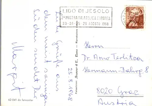 23456 - Italien - Jesolo , Mehrbildkarte - gelaufen 1968