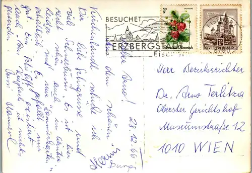 23468 - Steiermark - Kirchenlandl , Eisenerz , Pension Fößleitner , Leopoldsteiner See , Kraus Grotte , Mehrbildkarte - gelaufen 1966