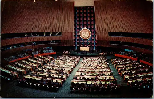23476 - USA - New York City , United Nations , Central Assembly Hall  - gelaufen 1966