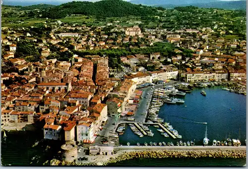 23482 - Frankreich - La Cote d' Azur , Saint Tropez , Vue aerienne sur la ville et le Port - gelaufen