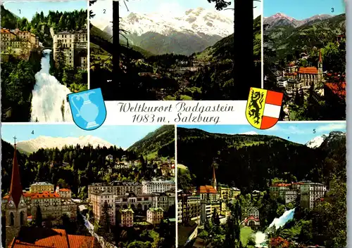 23486 - Salzburg - Bad Gastein , Badgastein , Wasserfall , Radhausberg , Graukogel , Mehrbildkarte - gelaufen 1966