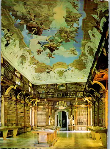 23491 - Niederösterreich - Stift Melk , Bibliothek - gelaufen 1966