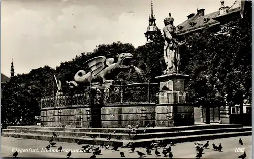 23507 - Kärnten - Klagenfurt , Lindwurmbrunnen - gelaufen 1963