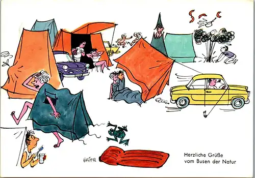 23510 - Humor - Herzliche Grüße vom Busen der Natur , Camping - gelaufen 1962