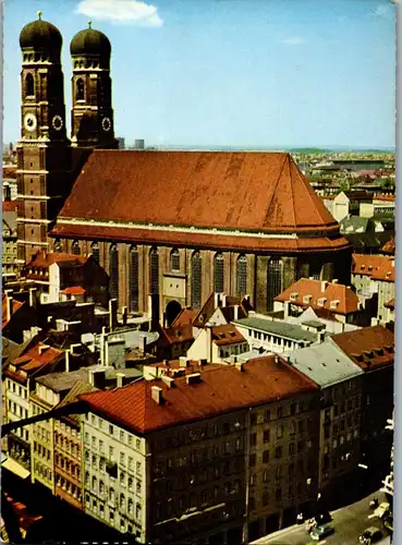 23523 - Deutschland - München , Blick von der Peterskirche auf den Liebfrauendom - gelaufen 1965