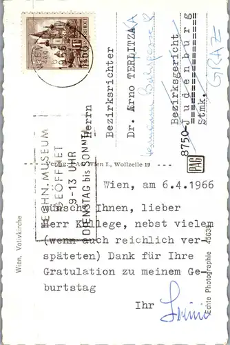 23547 - Wien - Votivkirche - gelaufen 1966