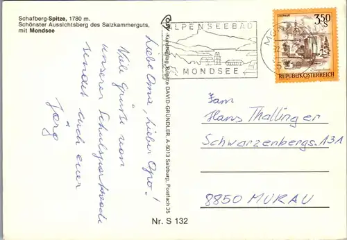 23560 - Salzburg - Schafbergspitze mit Mondsee - gelaufen 1984