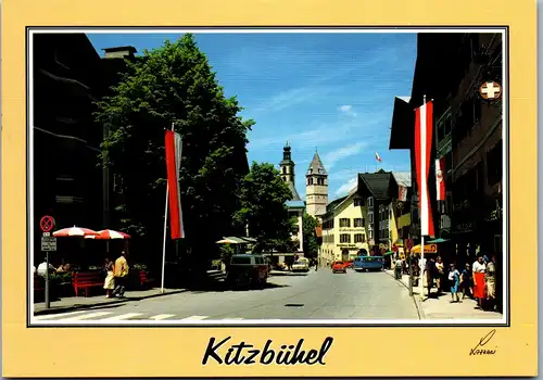 23571 - Tirol - Kitzbühel , Straßenansicht - gelaufen 1990