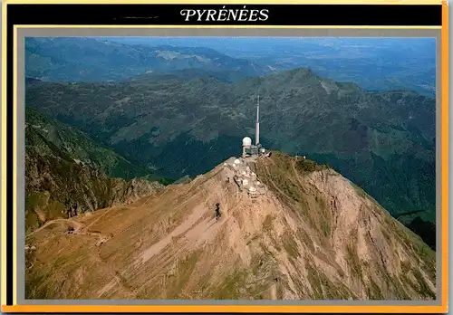 23577 - Frankreich - Pyrenees , Sommet du Pic du Midi de Bigorre , Tour de Television , Sentier accedant a l'Observatoire - gelaufen 1990