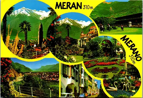 23588 - Italien - Meran , Mehrbildkarte - gelaufen 1990