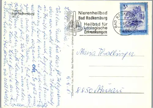 23593 - Steiermark - Bad Radkersburg , Therme - gelaufen 1981