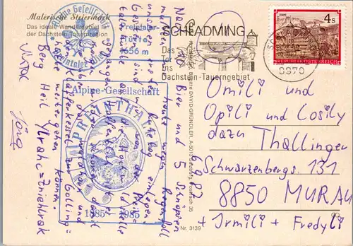 23599 - Steiermark - Schladminger Tauern , Preintalerhütte , Gfölleralm , Klafferkessel , Greifenberg , Mehrbilkarte  - gelaufen 1987