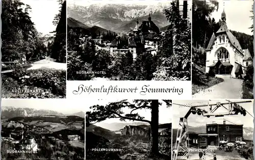 23659 - Niederösterreich - Semmering , Südbahnhotel , Adlitzgraben , Polleroswand , Hirschenkogel - gelaufen 1971