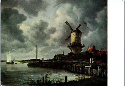 23673 - Künstlerkarte - De molen bij Wijk bij Duurstede , Mühle , Windmühle , Jakob van Ruysdael , Rijksmuseum - nicht gelaufen