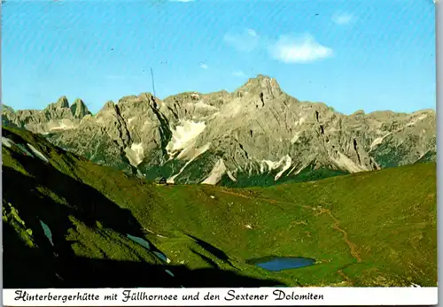 23704 - Kärnten - Hinterbergerhütte mit Füllhornsee und den Sextener Dolomiten - gelaufen 1980