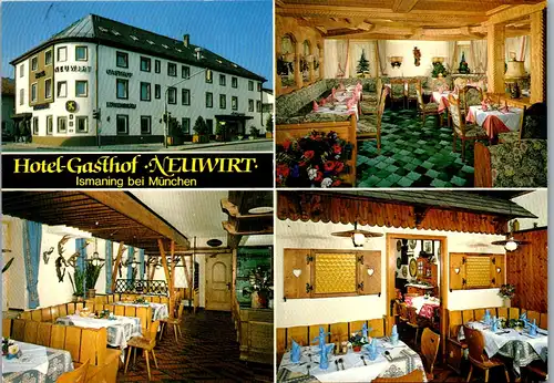 23717 - Deutschland - Ismaning bei München , Hotel Gasthof Neuwirt , Max und Traudl Schmidramsl , Mehrbildkarte  - gelaufen 1991