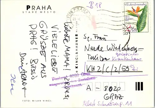 23719 - Tschechische Republik - Praha , Prag , Stare Mesto  - gelaufen 1991