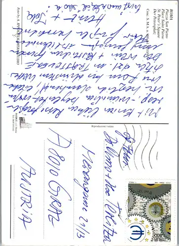 23738 - Italien - Rom , Piazza San Pietro , Petersplatz - gelaufen