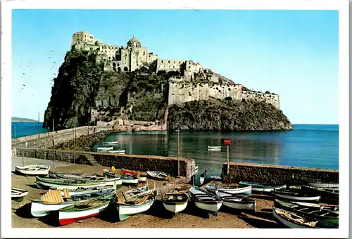23745 - Italien - Ischia , Il Castello Aragonese , Schloss der Aragonier - gelaufen