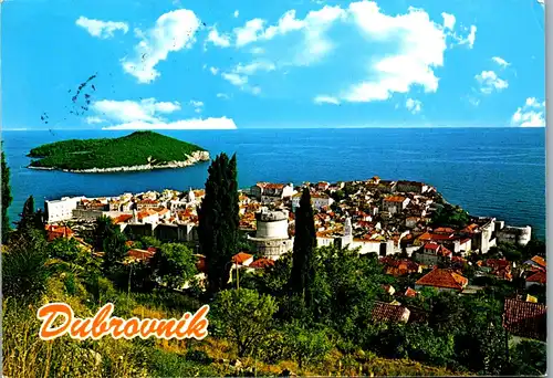 23788 - Kroatien - Dubrovnik , Panorama - gelaufen 1987